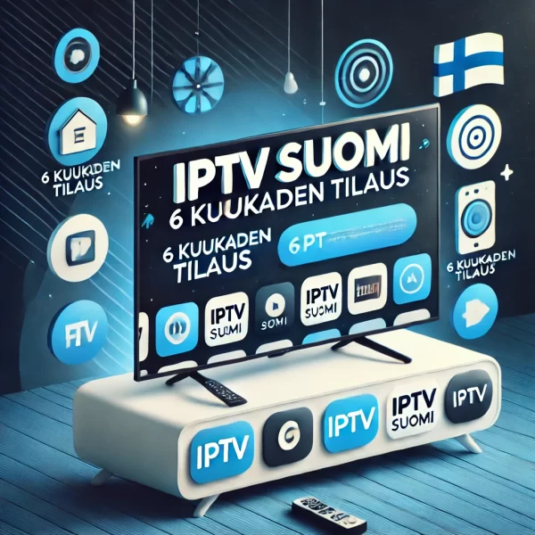 6-month IPTV Suomi subscription with Finnish-themed design.